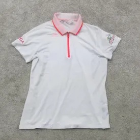 Adidas Men AJGA Polo T Shirt Invitational Junior Short Sleeves White Size Medium