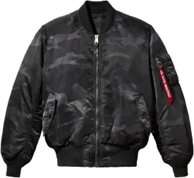 Alpha Industries Men's MA-1 Flight Jacket - Black Woodland Camo (3XL)