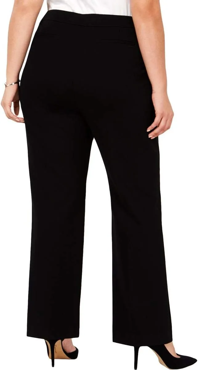 Anne Klein Women's Plus Size 5 Pkt Trouser Pant-Black