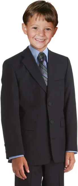 Black Soft Pinstripe Suit Set for Boys from Baby to Teen