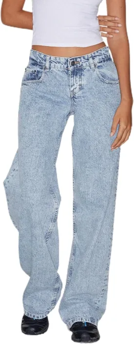 Giraropa Baggy Jeans for Women Trendy Low Rise Casual Straight Leg Boyfriend Jeans Denim Pants with Pocket Streetwear