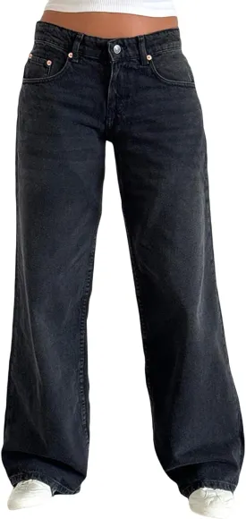 Giraropa Baggy Jeans for Women Trendy Low Rise Casual Straight Leg Boyfriend Jeans Denim Pants with Pocket Streetwear