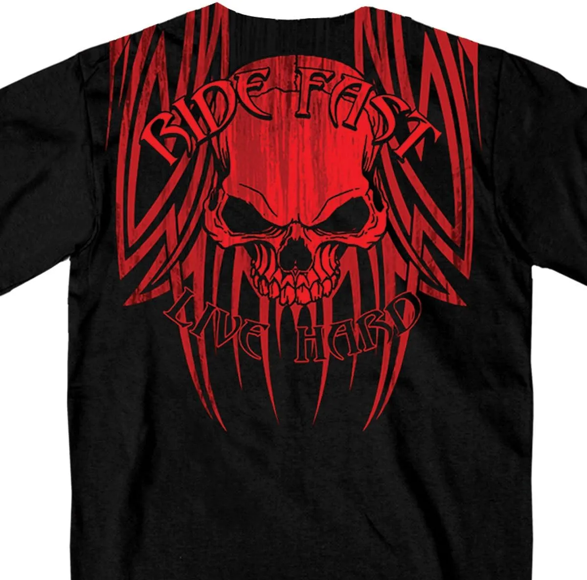 Hot Leathers Black Over The Top Skull Short Sleeve Tee