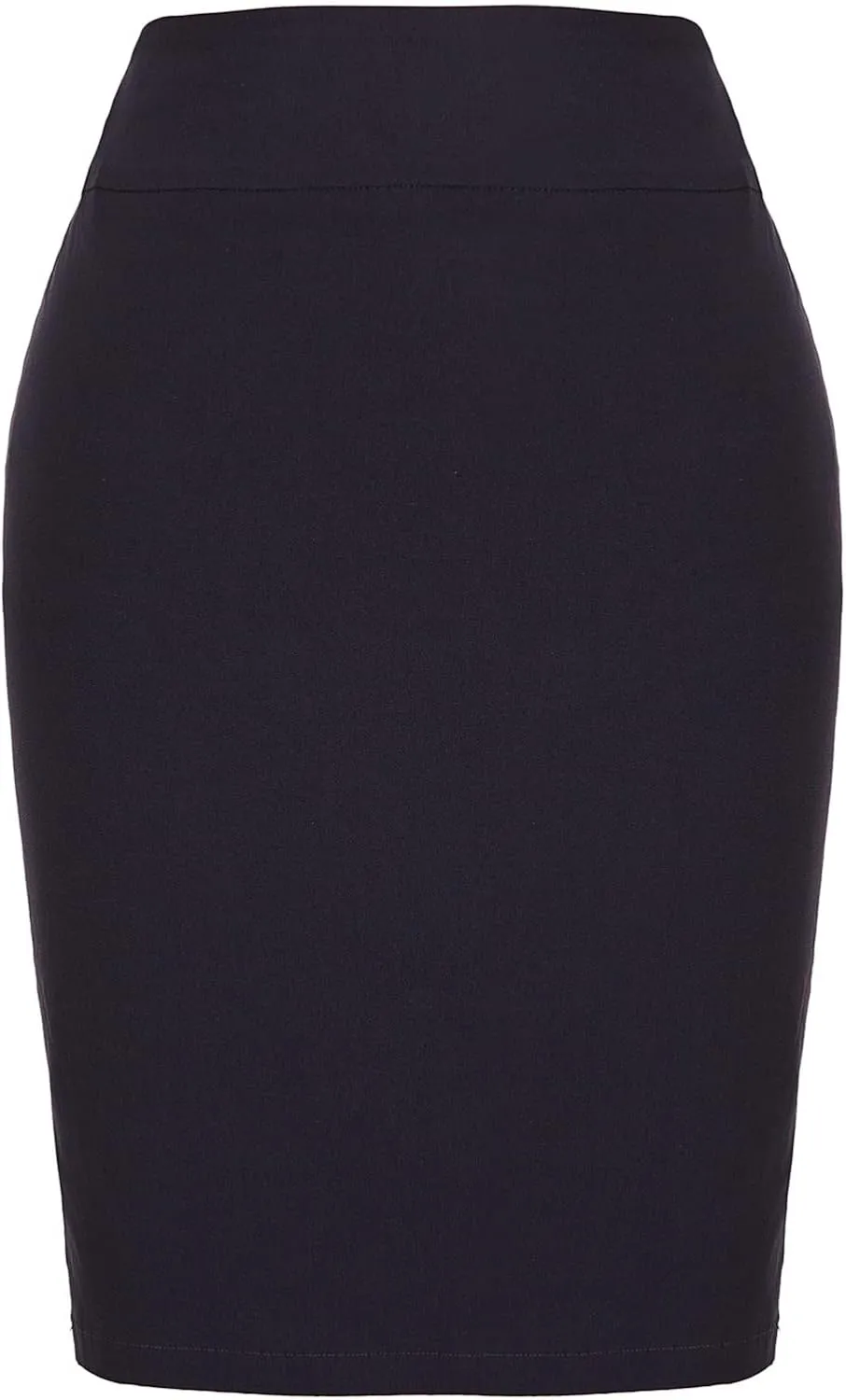 Kate Kasin Women's Stretch Knee Length Pencil Skirts High Waisted Slim Fit Business Casual Skirt