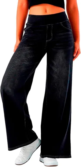 Large Size Denim High-Waisted Thin Multi-Pocket Straight Loose Dressy Casual Pants