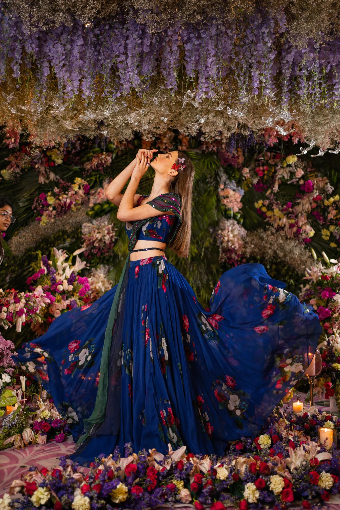 Lehenga set-Persian blue