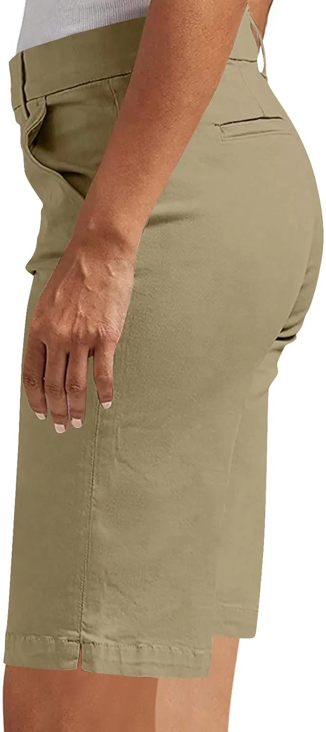 NaRHbrg Womens Bermuda Shorts Casual Summer Loose Athletic Short Lightweight Stretch Shorts Running Comfy Pants with Pockets
