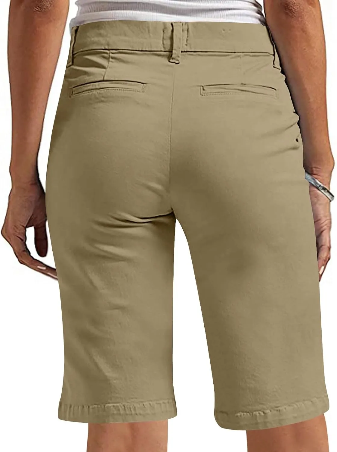 NaRHbrg Womens Bermuda Shorts Casual Summer Loose Athletic Short Lightweight Stretch Shorts Running Comfy Pants with Pockets