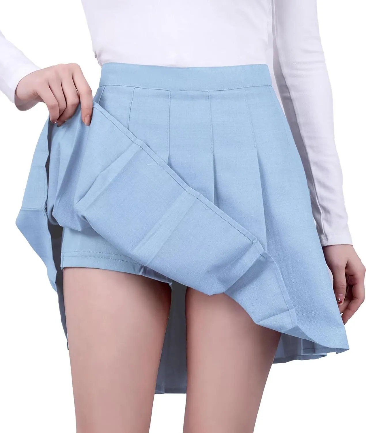 Pleated Skirts for Girls High Waisted School Uniform Skort with Undershorts Athletic Girls Tennis Skirt 2-14