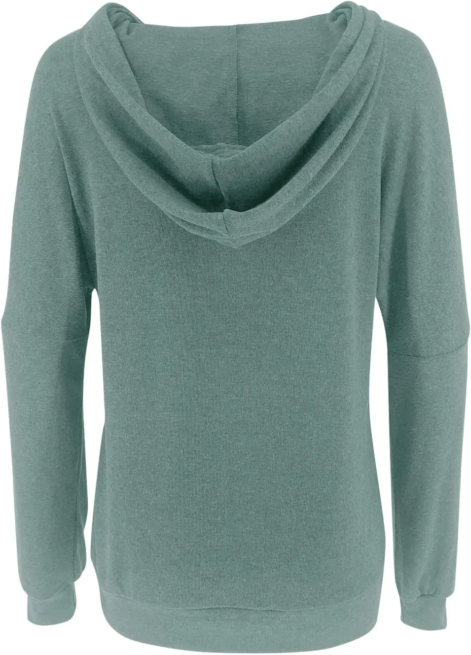 PRETTODAY Women's Casual Lightweight Hoodies Long Sleeve White Drawstring Sweatshirts Loose Pullovers with Pocket