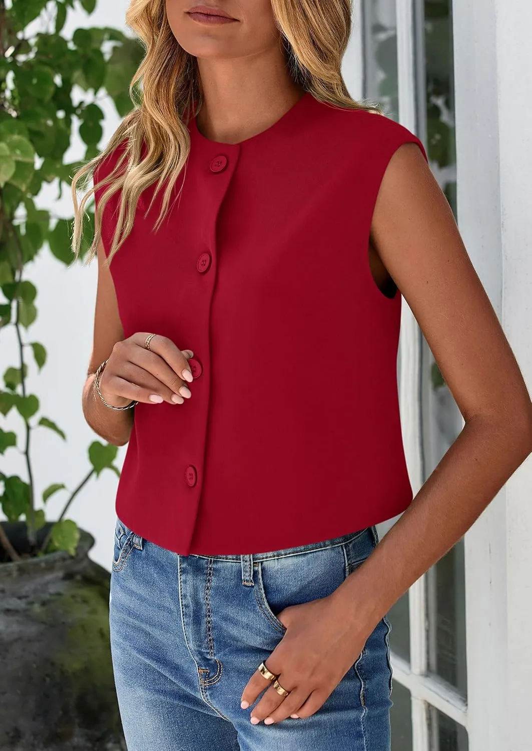 PRETTYGARDEN Women's Summer Suit Vest 2025 Dressy Casual Crop Tops Business Work Office Clothes Trendy Blazer Waistcoat