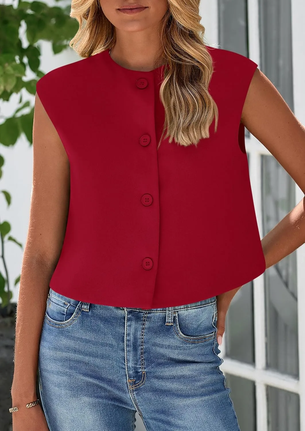 PRETTYGARDEN Women's Summer Suit Vest 2025 Dressy Casual Crop Tops Business Work Office Clothes Trendy Blazer Waistcoat