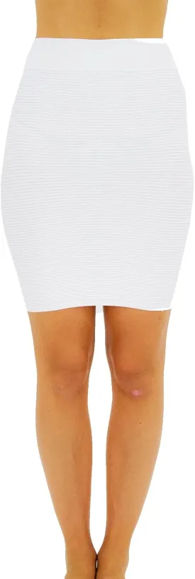 TD Collections Bandage Bodycon Mini Knit Basic Stretch Short Pencil Skirt Thin LINE Skirt