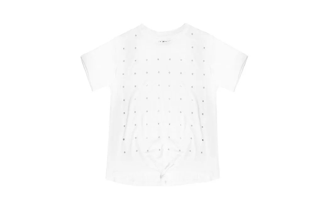 White Knotted Tee