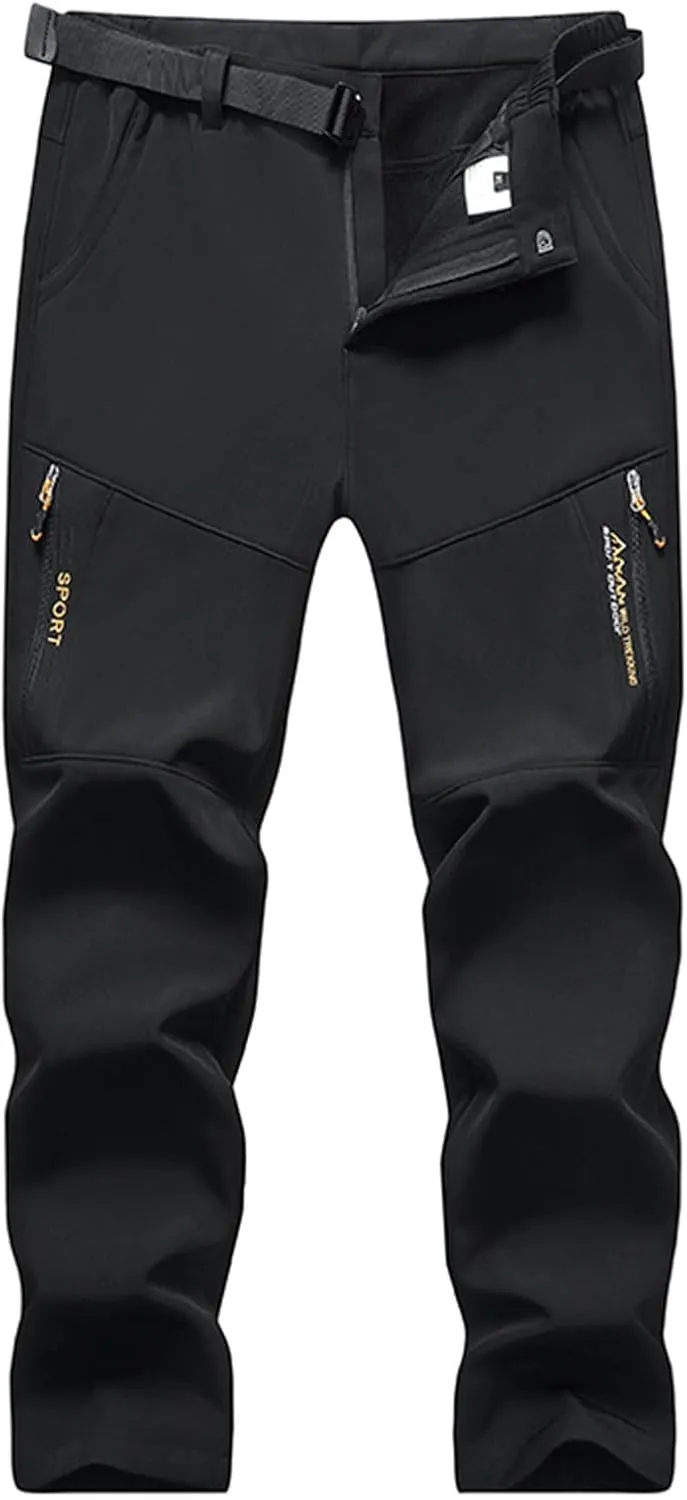 Winter Pant for Men Sherpa Lined Thermal Warm Pants Outdoor Sports Hiking Trousers Lounge Baggy Joggers