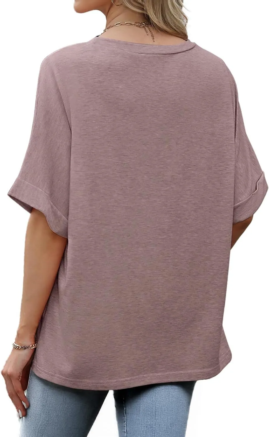 Women Oversized T Shirts Crew Neck Short Sleeve Tops Summer Dressy Casual Loose Fit Tee 2025 Trendy Fashion Clothes