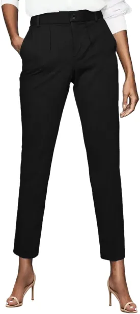 Womens Dress Pants High Stretch Straight Leg Black Pants for Work Business Casual with Pockets