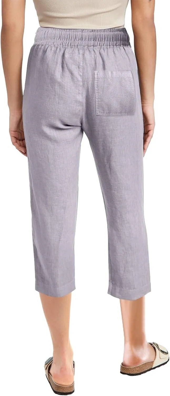 Womens Summer Pants 2024 Trendy Women Fashion High Waisted Wide Leg Pants Drawstring Elastic Jogging Pants