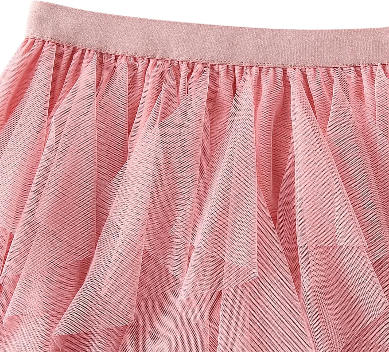 Women's Tulle Mini Skirt Ruffled Mesh Puffy Ballet Tutu Skirts 50s Carnival Party Elastic Waist Short Underskirts